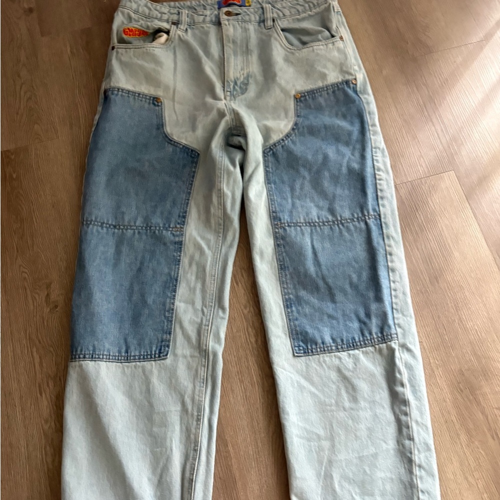 Zumiez Blue Relaxed Jeans with Natural Fading